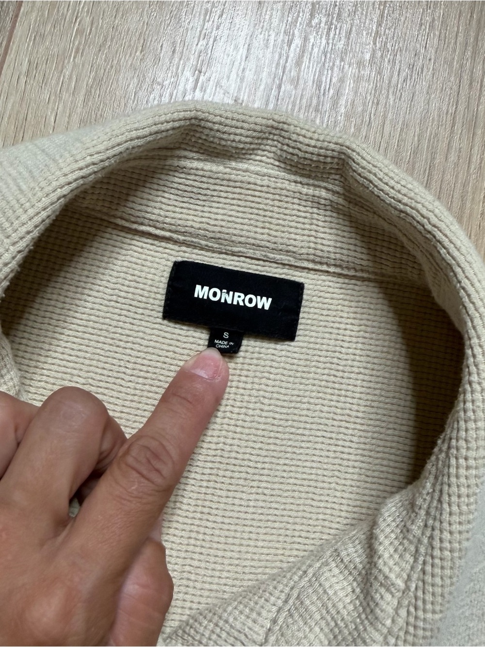 Monrow Oversized Cropped Ribbed Knit Collared Jacket Size Small - Picture 2 of 4